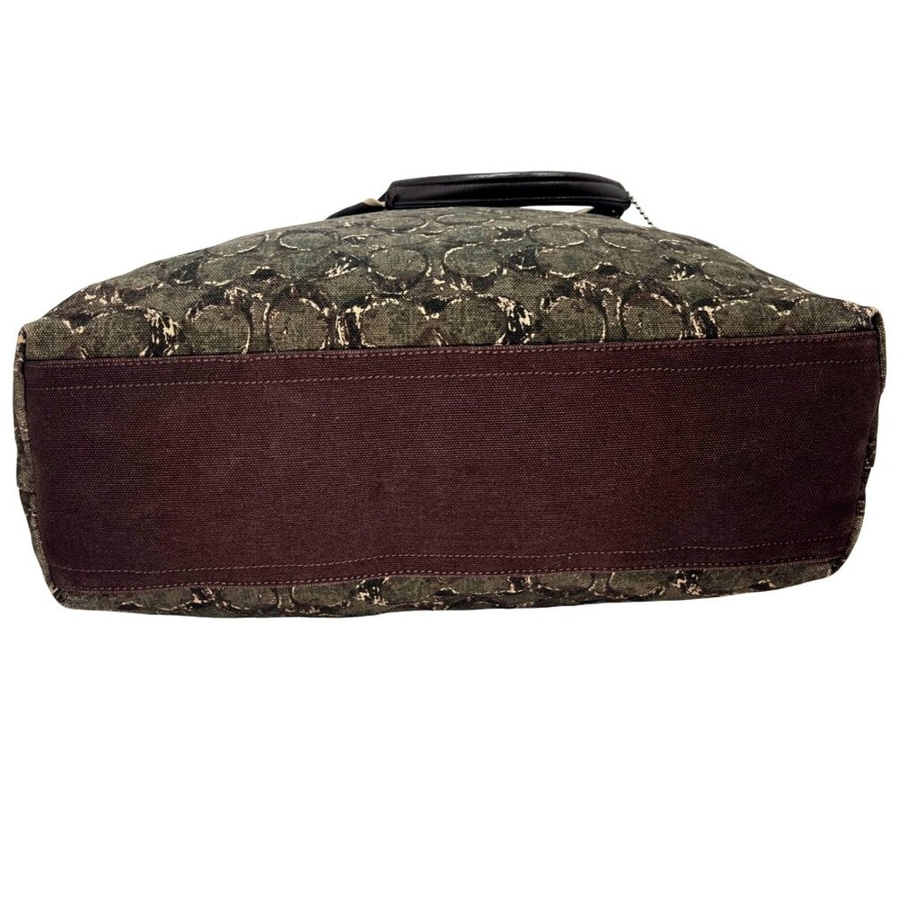 Coach 2013 Heritage Web Canvas & Leather Camo X-L F70583 Travel & Toiletry Tote - Picture 7 of 16